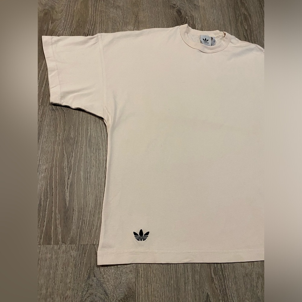 Adidas Originals Cream 3-Stripe Tee | Men’s Medium Cotton T-Shirt - Picture 3 of 5